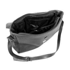 Leder Messenger Tasche Damen Leder Schwarz & Braun